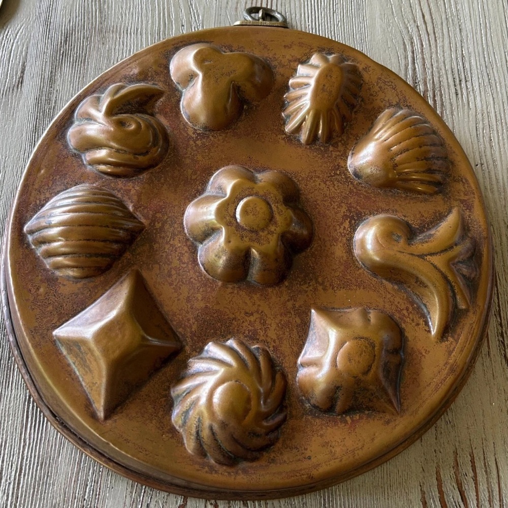Antique French Copper Jelly/Pudding Mold with Copper Ring